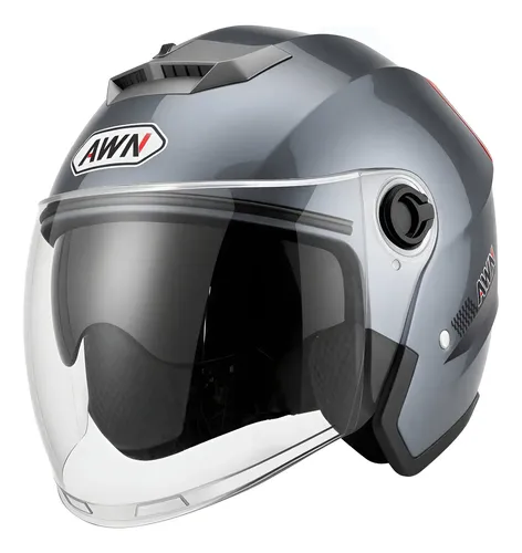 Casco Motocicleta Transpirable Con Visera De Doble Capa Dot