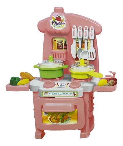 Cocina Infantil Grande  Con Accesorios Y Grifo De Agua Tg