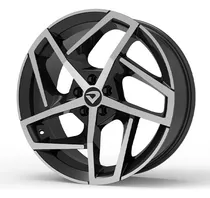 Comprar Roda Aro 18 Tala 6 Volcano Mark 8 4x100 \u002F Jogo + Bicos Cor Preto Diamantado