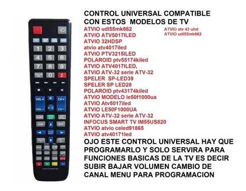 Control Para Smart Tv Speler Modelo Sk20160007189 U59 Univer