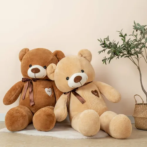 Oso De Peluche Yunnasi, Grande, 80 Cm, Con Corazón De Amor