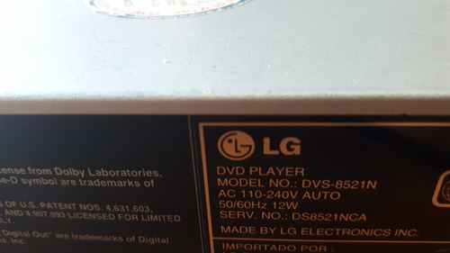 Reproductor De Dvd LG