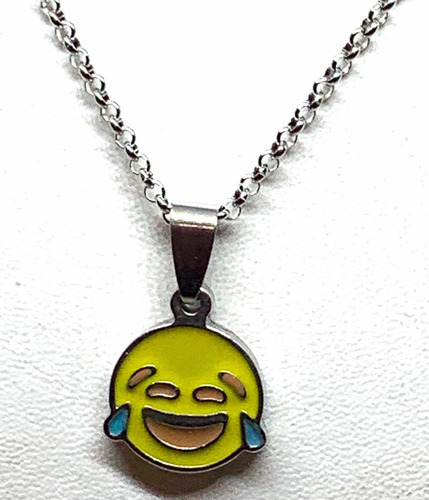 Cadena Rolo Y Dije Smile Emoticón Acero Quirúrgico Mosqu 