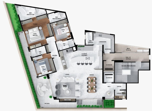 Imagem 17 de 19 de Apartamento Duplex À Venda, 326 M² Por R$ 5.350.000,00 - Água Verde - Curitiba/pr - Ad0092