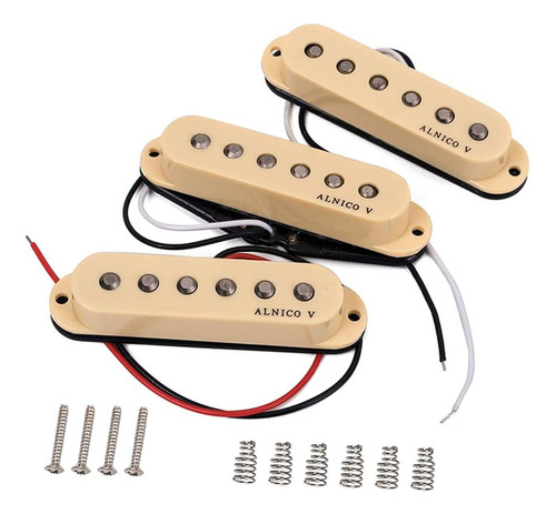 Pastilla De Bobina Simple Alnico 5 Guitarra Strat Pasti...