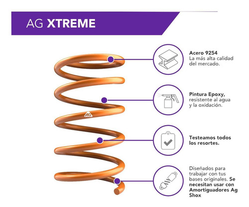 Imagen 4 de 7 de Resortes Deportivos Ag Xtreme Chevrolet Chevy C1 C2 C3 94-12