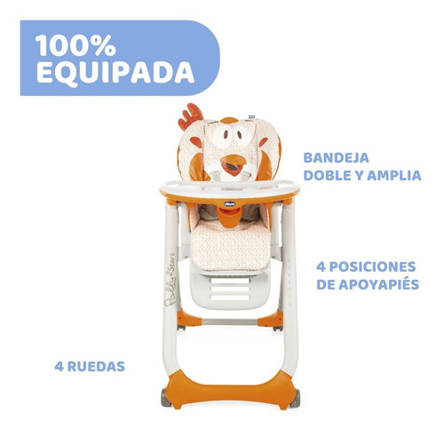 Silla De Comer Polly2start Multiposición Regulable Plegable