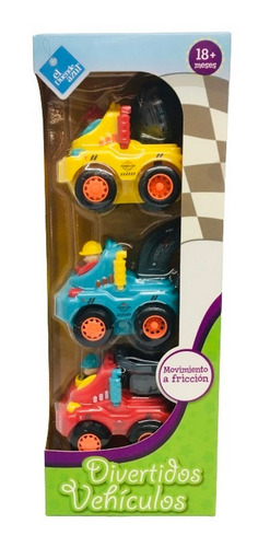 Auto Divertidos Vehiculos Pack X3 Infantil  Ar1 7541 Ellobo