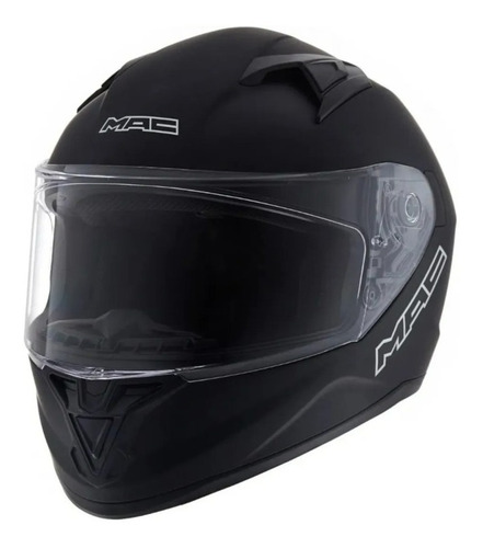 Casco Moto Integral Mac Speed Solid Matt Negro