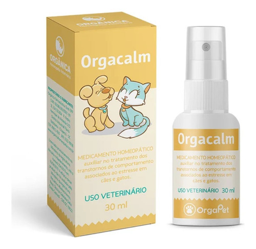 Sistema De Terapia Orgapet Orgacalm Cães E Gatos Spray 30ml