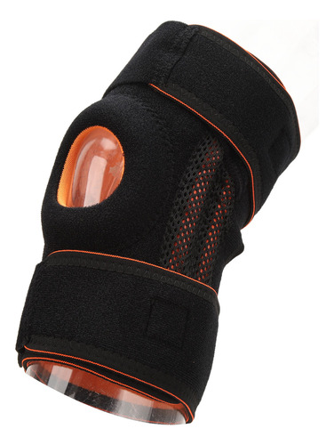 Rodillera Unisex Negra Deportiva Ajustable De Silicona