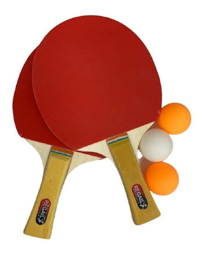 Juego De Ping Pong 2 Paletas 3 Pelotas + Estuche