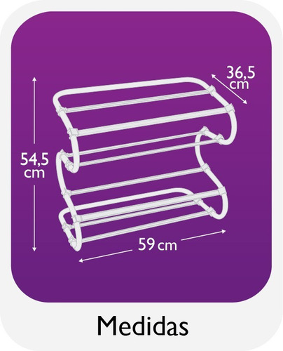 Imagen 3 de 5 de Zapatera Konekte Ajustable A Cualquier Tamaño De Calzado