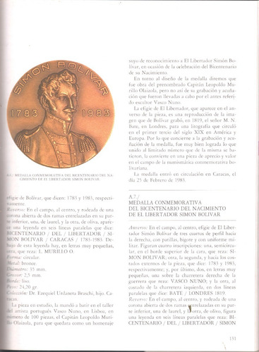 Medallas Y Monedas Conmemorativas De Bolivar Nuevo Sellado (Usado)