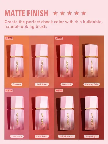 Rubor Líquido Sheglam Color Bloom Hush Hush Con Acabado Mate