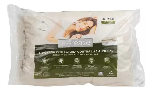 Almohada jumbo con funda organica allerease 2 piezas deals