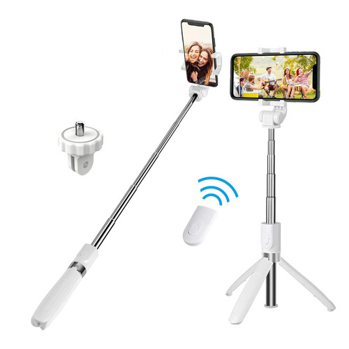 Palo Selfie Celular Gopro Control Bluetooth Aluminio Tripode Alitrade Color Blanco