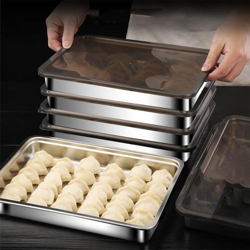 Recipiente Para Refrigerador De Acero Inoxidable Hermético P