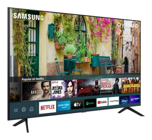Imagen 1 de 7 de Televisor Samsung 2021 Un55au7000 Uhd 4k Smart Tv 2021