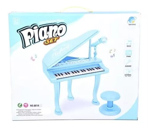 PIANO INFANTIL SINFONIA ESTILO PROFISSIONAL TECLADO MICROFONE