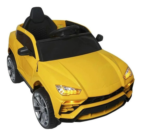 Mini Carro Eletrico Infantil 12v Com Controle Remoto Cor Amarelo