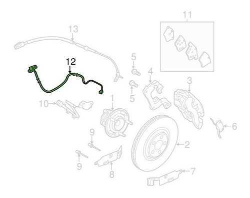 Sensor Desgaste Diant Jaguar F-type Coupé 3.0 Scv6 S 2014