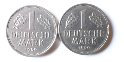 Alemania 1 Marco Año 1950 F - 1950 G Moneda Mark Km#110 C/u