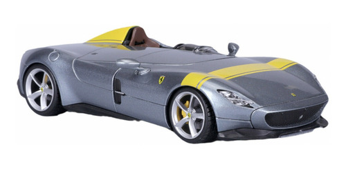 Bburago 1:24 Ferrari Monza Sp1 Modelo Plata Coche De Carrera