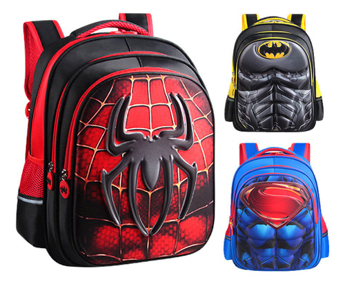 Mochila Escolar Impermeable 3d Cartoon Spider Student