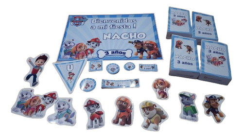 Paw Patroll Patrulla Canina Kit Cumple Impreso Y Cortado