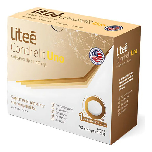 Condrelit Uno Colágeno Tipo 2 30 Comp (kit 2 Uni) - Liteé