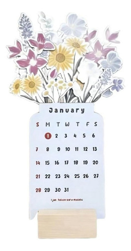 Calendario 2024, Calendario De Escritorio Con Flores Floreci