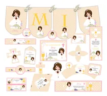 Comprar Kit Imprimible Comunión Nena 100% Editable Candy Bar Deco