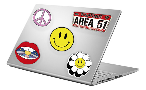 Calcos Stickers Termos Logos Y Frases, Retro, Los 80, Musica