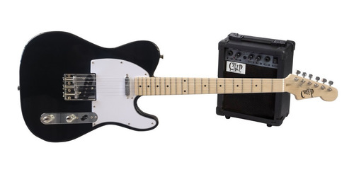 Imagen 3 de 6 de Pack Guitarra Telecaster Y Amplificador Creep Completo Blk