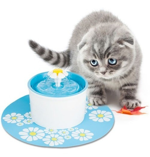 Gato Agua Flor Fuente Dispensador Automático Para Mascotas P