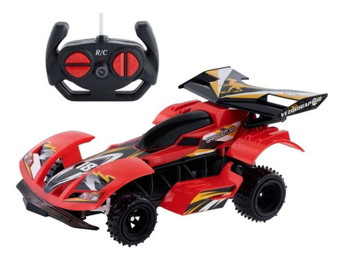 Veiculo Velociraptor Rc 7 Func - Bat Recarregavel - Vermelho