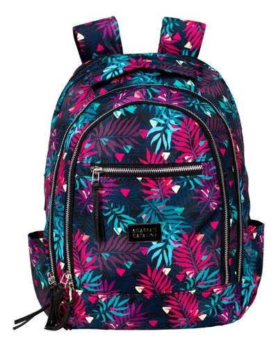 Mochila Nylon Portanotebook 3 Divisiones Agarrate Catalina Color Hula Life