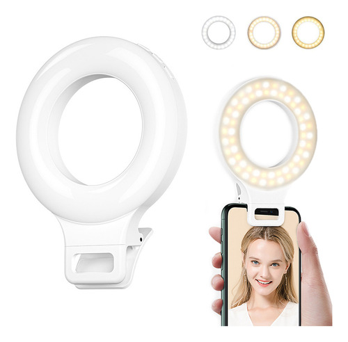 Anillo De Luz Led Recargable De 60 Led Para Teléfono, Comput