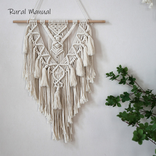 5004 Varas 5570cm Tapiz Bohemio Macramé Con Borlas