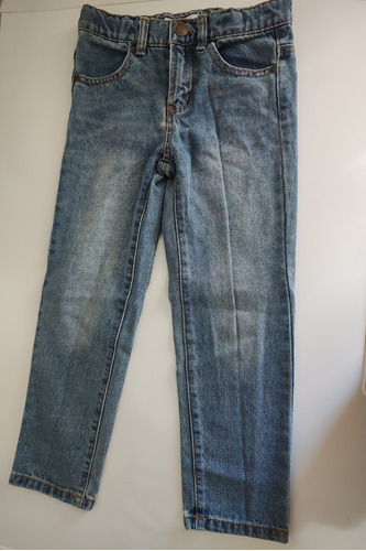 Blue Jeans De Niño Talle 6. Azul Gastado 100% Algodón 4 Años