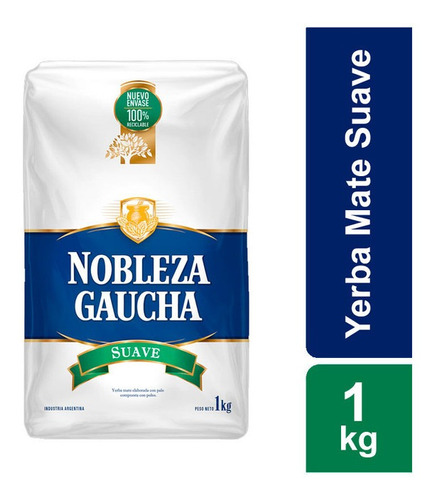 Yerba Mate Nobleza Gaucha Suave Sin Tacc X 1 Kg