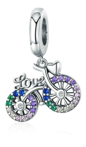 Charm Dije Bicicleta Love Fabricado En Plata 925