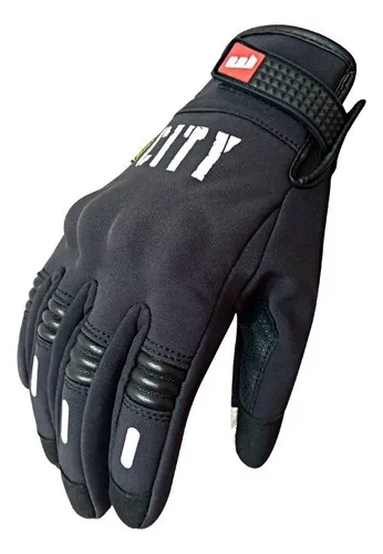 Madbike City par de guantes para moto xl negro