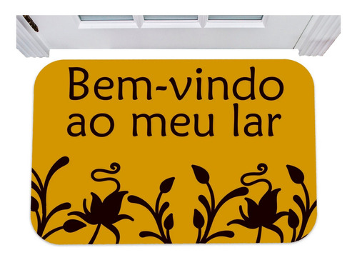 Capacho Para Entrada Bem Vindo Ao Meu Lar Tapete Porta 40x60