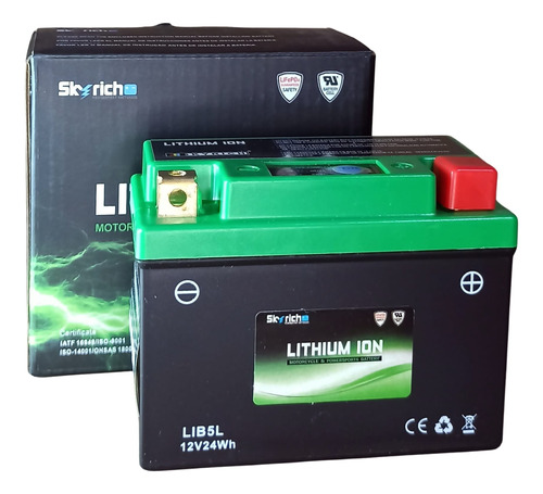 Bateria Skyrich Lítio  Lib5l  100a Cca (12n5-3b / Yb5l-b)