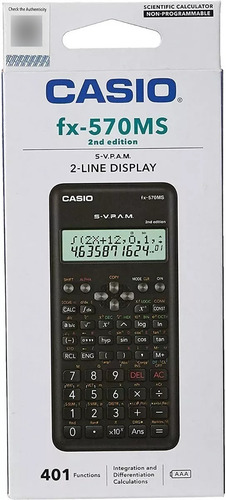 Calculadora Científica Casio Fx-570 Ms Con 401 Funciones