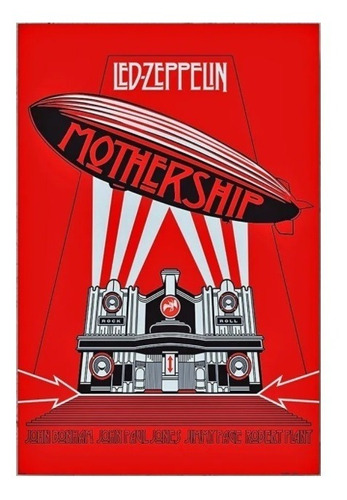 Poster Led Zeppelin Tipo Cartelera 90x60 Cm Musica Rock