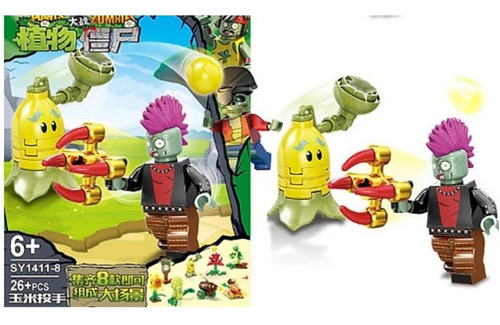 Plantas Vs Zombies Figura Armable Juguetes Mini Bloques