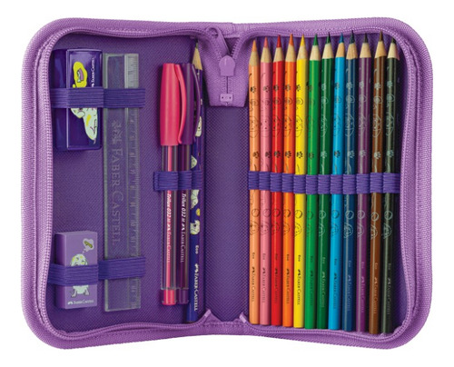 Estojo Escolar Nylon Pets Cachorro Faber Castell